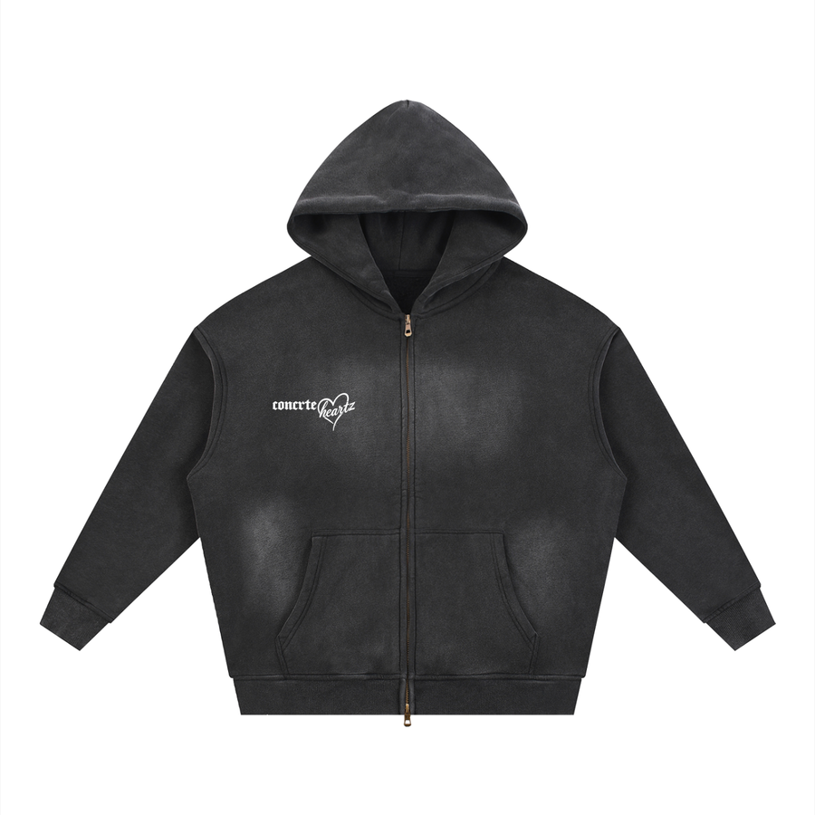 Concrete Heartz “Built From Pain” Zip Hoodie