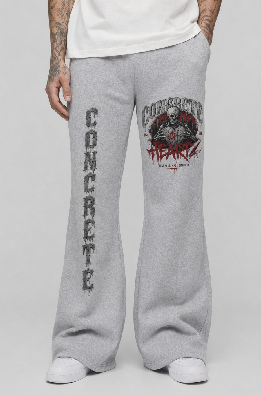 Concrete Heartz Philly Skeleton Baggy Sweatpants