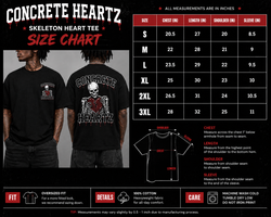 Concrete Heartz Skeleton Heartz Oversized Tee 🖤❤️