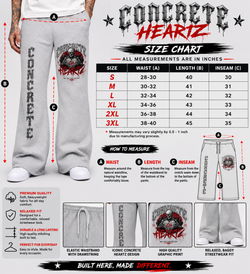 Concrete Heartz Philly Skeleton Baggy Sweatpants